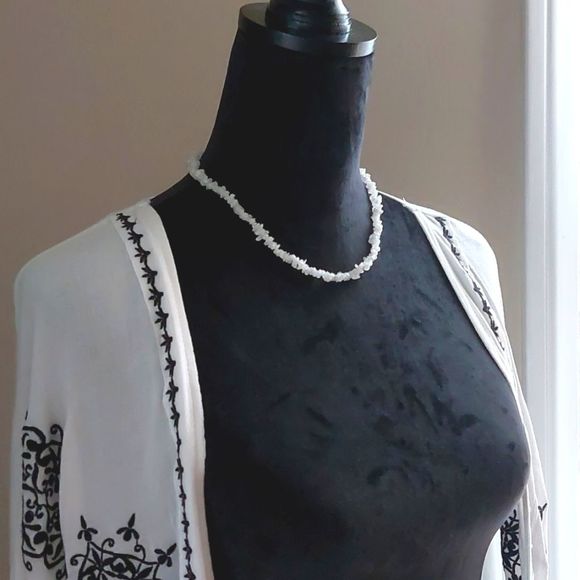 Rainbow Moonstone Chip Necklace, Boho,  crystal healing necklace - Picture 11 of 11